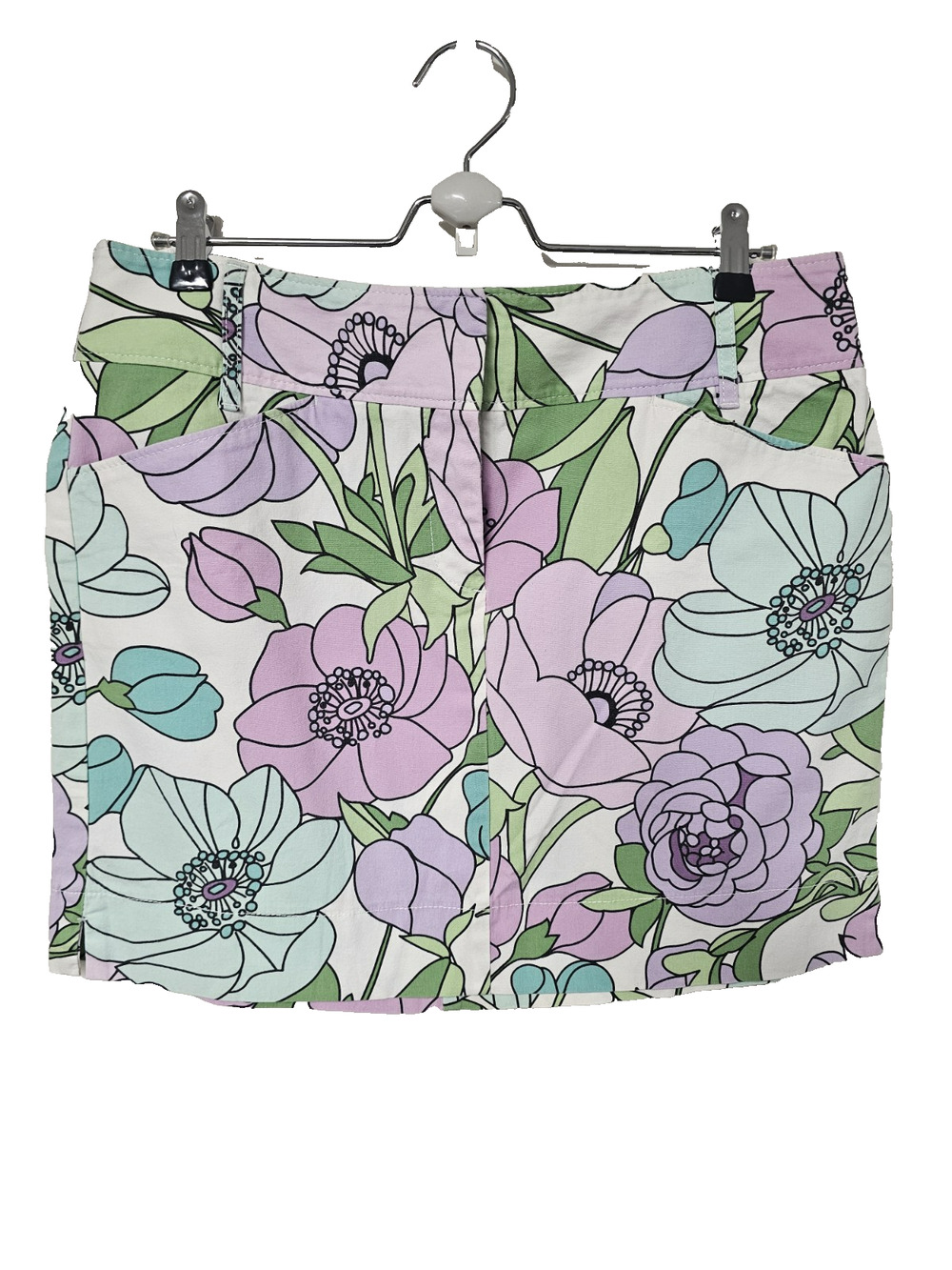 Ann Taylor Loft Petites 12P Bright Floral Skirt Pencil Mini Artsy Cottagecore